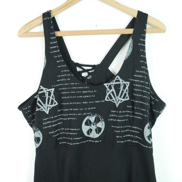 Verillas Shield Maiden Maxi Dress XL Black Renaissance Faire Cosplay Medieval - Picture 2 of 12